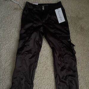 Satin cargo pants